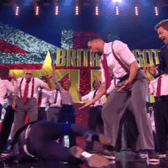 Ant McPartlin  took a tumble to open the first Britain's Got Talent live semi-final - Credit: ITV