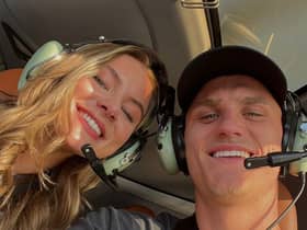 Chana and Sven on a helicopter trip