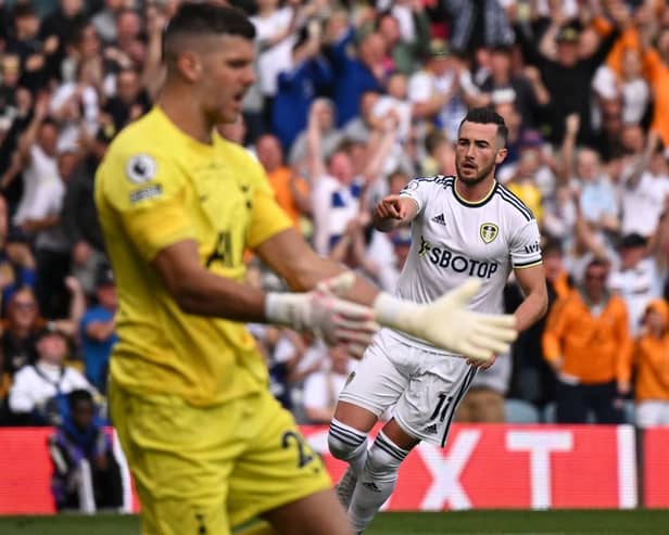 Leeds United winger Jack Harrison. (Photo by OLI SCARFF/AFP via Getty Images)