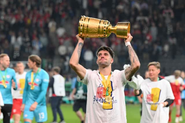 Newcastle United transfer target Dominik Szoboszlai. (Photo by Sebastian Widmann/Getty Images)