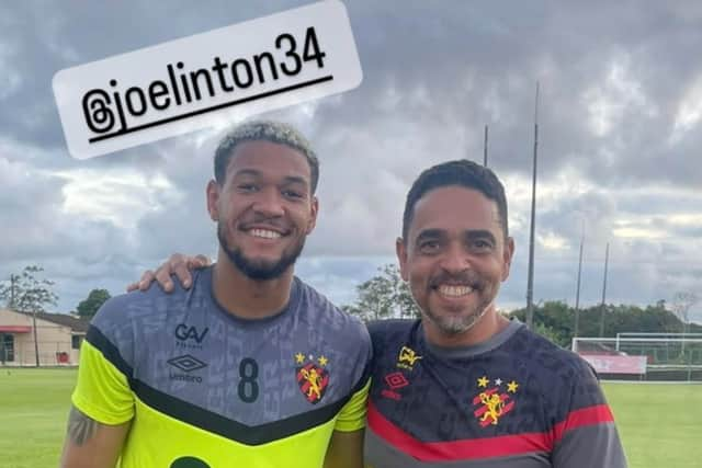 Joelinton is training with old club Sport Recife ahead of linking up with Brazil. (Photo credit: @ernesto.baroni.fisio)