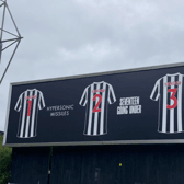 Billboards advertising Sam Fender’s St James’ Park show have appeared at the ground (Image: @evie_ire Twitter)