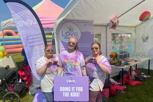 We took part in the Colour Obstacle Rush to raise money for North East charity Love, Amelia.