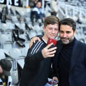 Jamie Reuben poses for a photo with a fn at St James’ Park (Image: Getty Images)