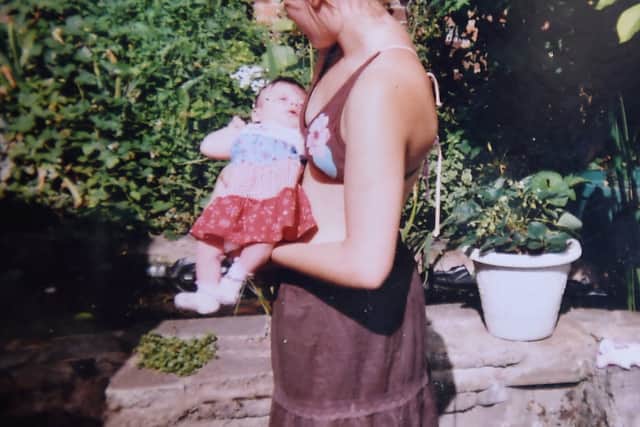 Ruth with Rose as a baby in 2005.