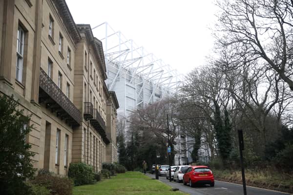 The properties outside St James’ Park could delay any expansion (Image: Getty Images)