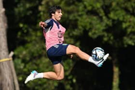 Sandro Tonali of Italy U21 in action during a training session at Centro di Preparazione Olimpica on June 15, 2023 in Tirrenia, Italy. (Photo by Tullio M. Puglia/Getty Images)