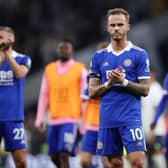 Leicester City and England midfielder James Maddison.  (Photo by Ryan Pierse/Getty Images)