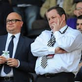 Then-Newcastle United managing director Lee Charnley, left, and owner and Mike Ashley in 2014.