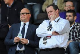 Then-Newcastle United managing director Lee Charnley, left, and owner and Mike Ashley in 2014.