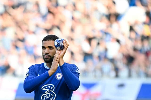 Chelsea’s English midfielder Ruben Loftus-Cheek applauds at the end of the English Premier League football match  (Photo by JUSTIN TALLIS/AFP via Getty Images)