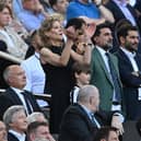 Amanda Staveley alongside Yasir-Al-Rumayyan (c) and Mehrdad Ghodoussi (Image: Getty Images)