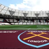 General view inside the stadium prior to the Premier League match between West Ham United and Leeds United at London Stadium on May 21, 2023 in London, England. (Photo by Julian Finney/Getty Images)