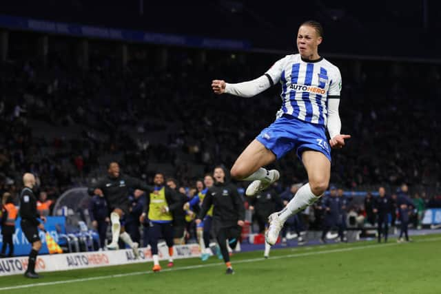 Hertha Berlin forward Derry Scherhant. (Photo by Maja Hitij/Getty Images)