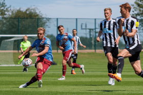 Action from Newcastle United’s pre-season friendly with Gateshead in July 2022 (photo Jack McGraghan)