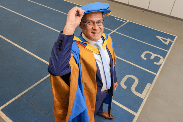 Jon Dutton OBE has received an honorary degree from Northumbria University. Photo: Northumbria University.