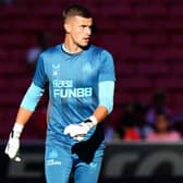 Newcastle United goalkeeper Karl Darlow.  (Photo by Gualter Fatia/Getty Images)