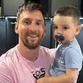 Miggy’s son with Lionel Messi (Alexia Notto)