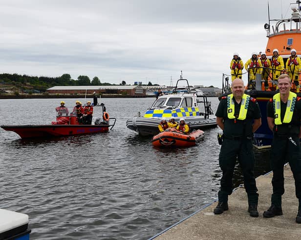 Tyne and Wear’s emergency services have united to spread the message of water safety. Photo: TWFRS.