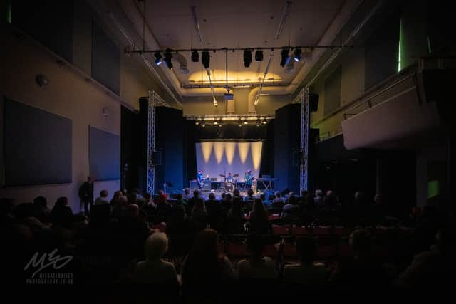 Youngsters taking part in North Tyneside’s Rock School event enjoy the new lighting and sound system at The Exchange 1856.