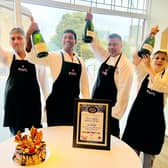 Chefs at Raval Restaurant celebrate their win.
