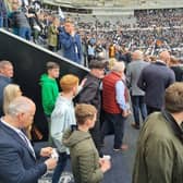 Tino Livramento at St James’ Park for the Sela Cup match v Fiorentina. 