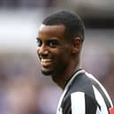: Alexander Isak of Newcastle United reacts during the Sela Cup match between ACF Fiorentina and Newcastle United at St James' Park on August 05, 2023 in Newcastle upon Tyne, England. (Photo by George Wood/Getty Images)