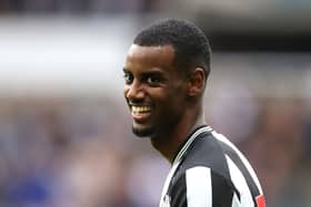 : Alexander Isak of Newcastle United reacts during the Sela Cup match between ACF Fiorentina and Newcastle United at St James' Park on August 05, 2023 in Newcastle upon Tyne, England. (Photo by George Wood/Getty Images)