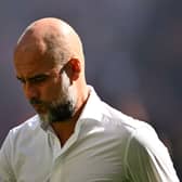 Pep Guardiola, Manager of Manchester City ahead of The FA Community Shield match between Manchester City against Arsenal at Wembley Stadium on August 06, 2023 in London, England.