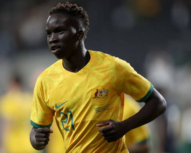 Newcastle United winger Garang Kuol. (Photo by Mark Kolbe/Getty Images)