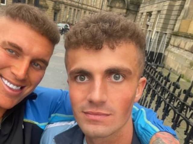 Grant with his boyfriend, Scott.