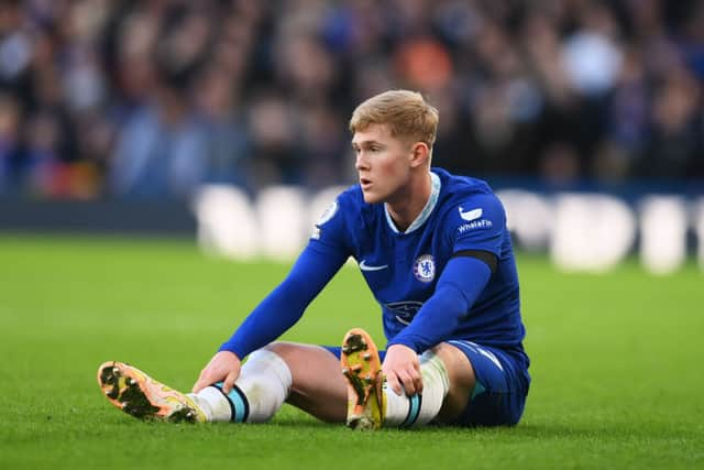 Chelsea left-back Lewis Hall. (Photo by Mike Hewitt/Getty Images)