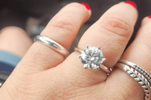 Tara’s engagement ring. Photo: Paul Carton.