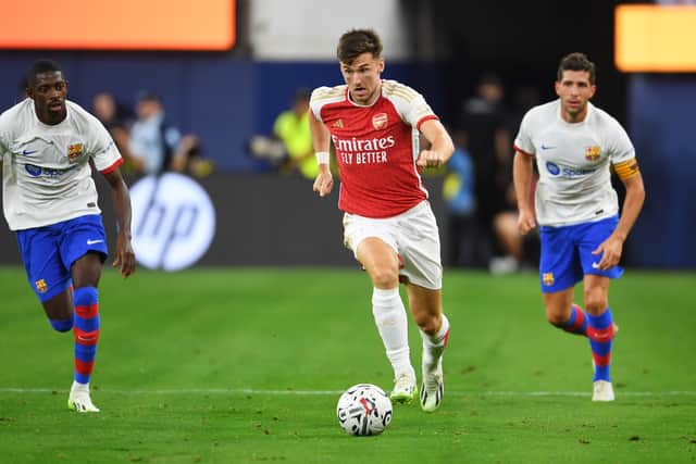 Kieran Tierney could return to the Arsenal set up after Jurrien Timber's injury. (Getty Images)