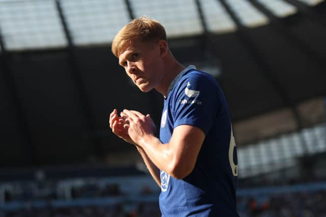 Chelsea left-back Lewis Hall. (Photo by Catherine Ivill/Getty Images)