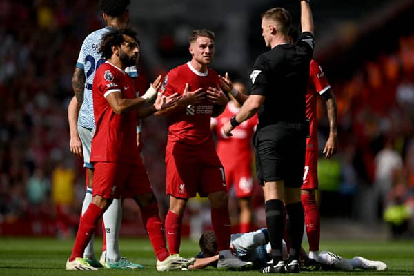Alexis Mac Allister was sent off against Bournemouth. (Getty Images)