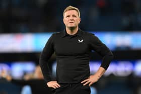 Eddie Howe looks on at the Etihad (Image: Getty Images)