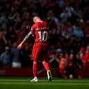 Liverpool midfielder Alexis Mac Allister. (Photo by Andrew Powell/Liverpool FC via Getty Images)