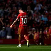 Liverpool midfielder Alexis Mac Allister. (Photo by Andrew Powell/Liverpool FC via Getty Images)