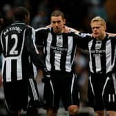Sebastien Bassong with Newcastle United teammates in 2009 (Image: Getty Images)