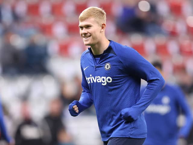 Newcastle United new signing Lewis Hall. (Photo by George Wood/Getty Images)