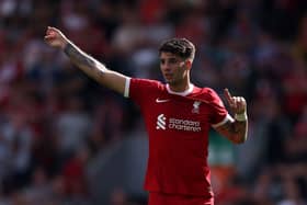 Liverpool midfielder Dominik Szoboszlai.  (Photo by George Wood/Getty Images)