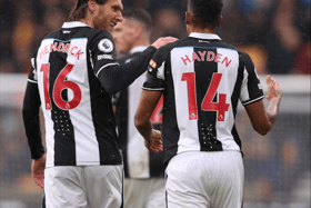 Newcastle United midfield pair Jeff Hendrick and Isaac Hayden. (Photo by Naomi Baker/Getty Images)
