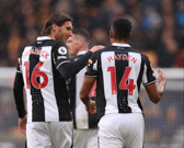 Newcastle United midfield pair Jeff Hendrick and Isaac Hayden. (Photo by Naomi Baker/Getty Images)