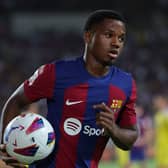 Barcelona forward Ansu Fati is close to joining Brighton and Hove Albion.  (Photo by LLUIS GENE/AFP via Getty Images)