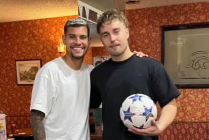 The pair shared this photo to social media the day before the official Adidas announcement.  