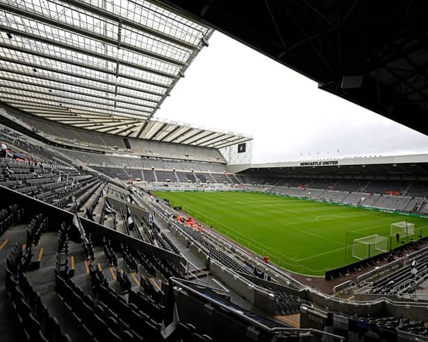 NEWCASTLE UPON TYNE, ENGLAND - AUGUST 27: (THE SUN OUT, THE SUN ON SUNDAY OUT) General view before the Premier League match between Newcastle United and Liverpool FC at St. James Park on August 27, 2023 in Newcastle upon Tyne, England. (Photo by Andrew Powell/Liverpool FC via Getty Images)