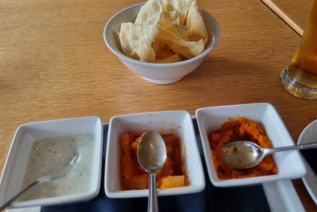 At Raval they do things a little differently - and their poppadom offering is definitely unique, with pineapple and carrot the stars.