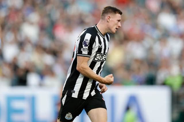 Newcastle United attacking midfielder Elliot Anderson. (Photo by Adam Hunger/Getty Images)