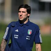 Newcastle United midfielder Sandro Tonali. (Photo by Claudio Villa/Getty Images)